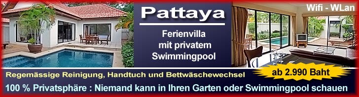 Ferienvillas Pattaya mit privatem Swimmingpool